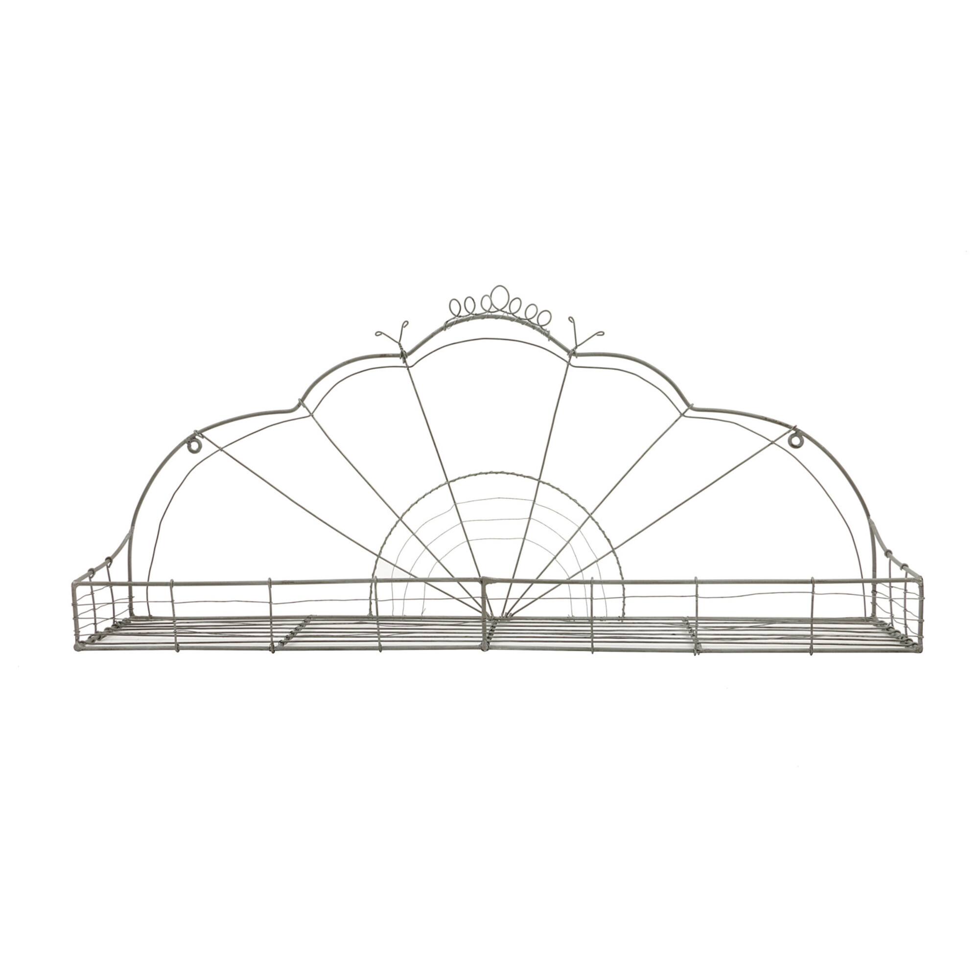 Hello Honey® 23.5" Silver Wire Scalloped Wall Shelf